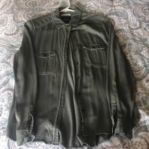 Green Button-down Shirt